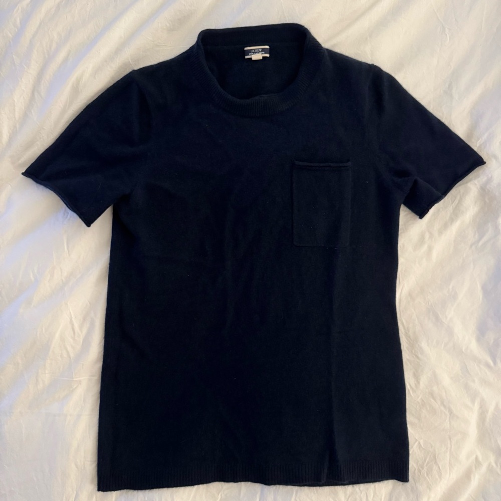 J. Crew Navy Cashmere T Shirt